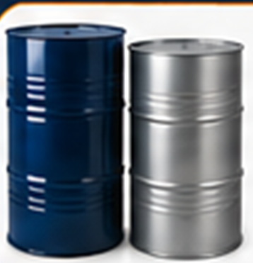 Steel metal drums for industrial storage